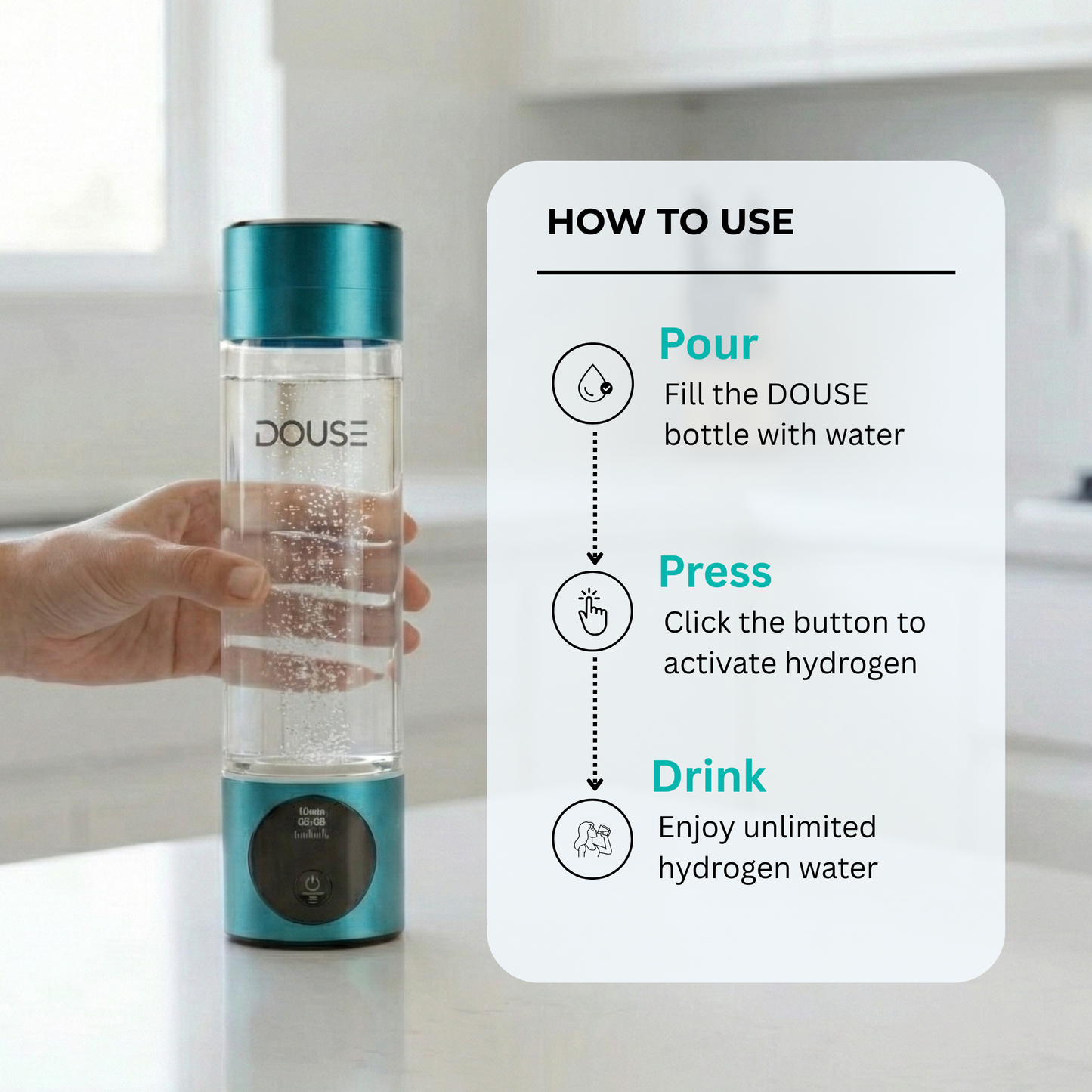 DOUSE® H8 Hydrogen Water Bottle